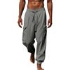 Generic Pantaloncini Cargo Uomo in Lino con Elastico e Cordoncino, Pantaloni da Lavoro Basic Tinta Unita, Jogging, Tute Sportive, Leggeri, Pantaloni Estivi da Spiaggia e Yoga, Pantaloni da Passeggio per Uomo