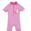 BONVERANO Costume Intero Neonato Manica Corta neonata Protezione UV 50+ (Rosa-La Farfalla,18-24mesi)…