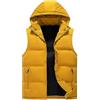 Vhersily Gilet da Uomo con Cappuccio Casual Inverno Caldo Outdoor Imbottito Senza Maniche Trapuntato Giubbotto Smanicato Invernale Giubbino Giacca Cappotto Puffer Imbottiti, Per Il Tempo Libero