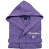Cieffepi Home Collections Solo Mio Basic Accappatoio Personalizzato con Cappuccio in Morbida Spugna idrofila Puro Cotone (L, Lilla)