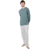 TRAMAS+ Pigiama Uomo in 100% Cotone, Pigiama Uomo Completo Lungo con Maniche Lunghe, Comodo e Traspirante - M, Cuadro Bali Verde Acqua