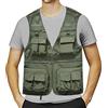 RUMAOZIA Gilet da pescatore, estivo, da uomo, con rete multi-tasca, senza maniche, leggero, traspirante, per il tempo libero, per la caccia e il pescatore, per il campeggio, le escursioni, Z06 Verde