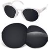 Biyxpiv Lenti di ricambio da 1,5 mm compatibili con occhiali da sole Oakley HSTN OO9242A OO9464A, 52 mm, antigraffio, colore: nero scuro polarizzate