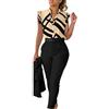 NaLatia Completo Donna Elegante Tailleur Estivo Casacca E Pantaloni Cerimonia Curvy Set Abbigliamento 2 Pezzi Ufficio Formale Costume Lavoro Completino Casual Outfit