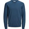 JACK & JONES Jjebasic Knit Crew Neck Noos Pullover da Uomo, Blu (Insignia Blue), S