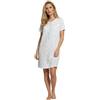 SNELLY Camicia da Notte Estivo Donna Cotone,CL304 Panna