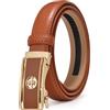 WRJAHCG Cintura Donna Pelle Cricchetto, Cinture da Donna Regolabile Moda, Cintura Sottile Casuale con Fibbia Automatica Decorativa in Lega Quadrata con Motivo Cavo,Arancia,110CM/43.3''