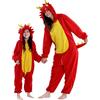 HAHASHOW Pigiama Intero Bambino 5-6 Anni Costume Carnevale Drago Rosso
