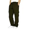 Sprifloral Pantaloni da Lavoro Cargo Casual da Uomo in Pile Pantaloni da Jogging Tuta con Tasche S-3XL, Verde, XL