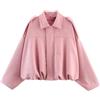 Generico Giacca Moto Donna Scamosciata Bombergiacca in Finta Pelle Softshell Giacche con Risvolto Giacca Trench Corto Giacche Scamosciata Bombers Pelle Maniche Lunghe Autunno