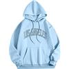 Generic Los Angeles Felpe con cappuccio oversize da uomo Lettera grafica universitaria stampata con cappuccio Pullover Felpe con cappuccio Sport autunnali Vestiti girocollo con coulisse 2025 Personalizzato