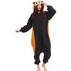 ULEEMARK Pigiama Anime Cosplay Halloween Costume Kigurumi Attrezzatura Adulto Animale Onesie Unisex, Panda Rosso per Altezze da 140 a 187 cm