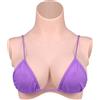 Vnmcry Seno in Silicone Realistici Petti Finti Riempito di Gel Mezzo Corpo Falso Petto Finto per Uomini Crossdresser Transgender Mastectomia Protesi (Pelle Chiara - B Cup)