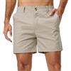 Zetieny Pantaloni Corti Chino da Uomo in Cotone Estivi dal Taglio Classico