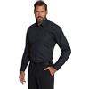JP 1880 Camicia con Polsini risvoltati, Gemelli, Maniche Lunghe, Colletto ad Apertura Inglese, finissaggio Non-Stiro e vestibilità Moderna Nero 4XL 812020130-4XL