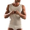 CAGI 3 Canotte Spalla Larga Lana e Cotone Art.5120 (7, Bianco)