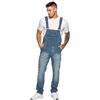 Enzo Jeans Uomo Blu Denim Salopette slavati SALOPETTE TUTA DA LAVORO GIROVITA 30 - 50