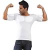 IUERVPS Maglietta Modellante for Uomo con Finti Muscoli e Petto Realistico, con Spalle Invisibili e Biancheria Intima Imbottita, da Usare sotto Il Costume.