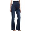 YEAHDOR Jeans Premaman Morbidi a Gamba Larga Donna Flare Jeans a Vita Alta Pantaloni a Zampa di Elefante Pantaloni a Palazzo per La Gravidanza Jeggings alla Moda