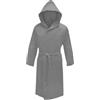 Moda Egidio Accappatoio Calibrato Unisex 100% Microfibra Con Cappuccio E Borsa Salvapazio (IT, Testo, 3XL, Regular, Regular, Plus size, Grigio)