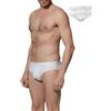 JULIPET JPB182 IBRA Slip Bipack 2 Pezzi Cotone Elasticizzato (S, 010 Bianco) IT tg.3