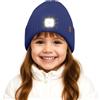 ATNKE Bambini LED Illuminato Berretto Cappello,USB Ricaricabile 4 LED Corsa Cappello Lampada Torcia Mani Invernale Calda Pile Foderato Lavorato Beanie Regali per Ragazzi e Ragazze