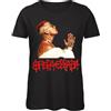 Bughyprint Tshirt Maglia Maglietta Cotone Donna Casual Girocollo Sfera EBBASTA Rap Italiano, XS