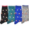 Intocco 6 Paia Calze da Uomo Estive Colorate con Fantasia in Filo di Scozia - Cotone Elasticizzato - Made in Italy - Resistenti - Lunghe e Corte (39/42, Pizza&Chips Moda)