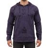 SHOPOHOLIC FASHION Camicia da Uomo con Cappuccio a Righe StoneWashed, Viola, 4XL