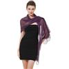 BEAUTELICATE Scialle Donna Elegante Crêpe Stola Estivo Leggera Coprispalle per Matrimonio Sposa Festa Cerimonia Abito (Prugna, Taglia unica)