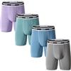Nuofengkudu Lunghi Modal Mutande Senza Cuciture Boxer Aderenti Anti Sfregamento Taglie Forti Traspirante Rigonfiamento Confort Sportivo Underwear Underpants