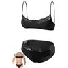 AIEOE Sissy - Set di biancheria intima in pizzo sexy, reggiseno e mutandine leggere, set di lingerie gay incrociato, reggiseno e slip in pizzo, mutandine S-XXL, Nero , XXL