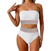 Generico Costume Donna Due Pezzi Bikini Donna Mare Costume Curvy 2 Perizoma A Fascia Costumi Coppe Push Up Con Pantaloncini Vita Alta Modellante Ragazza Completi Volant Xl Nuoto Triangolo Sportivo Contenitivo