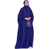 RAVENT Abito da donna musulmano in un unico pezzo, abito abaya, abito islamico Medio Oriente Dubai, Turchia, maxi abaya, caftano con hijab a lunghezza intera