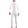 sesto senso Completo Termico per Ragazzo Maglietta a Maniche Lunghe Leggings Lunghi Intimo Sportivo Compressivo Base Basic 2XS/XS White Bianco