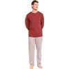TRAMAS+ Pigiama Uomo in 100% Cotone, Pigiama Uomo Completo Lungo con Maniche Lunghe, Comodo e Traspirante - S, Cuadro Michael Burdeos