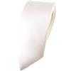TigerTie - stretto cravatta di seta in raso - crema bianco monocromatico Uni - Cravatta 100% seta