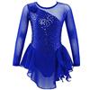 YiZYiF Vestito da Pattinaggio Artistico Bambina Pizzo Floreale Abito da Balletto Ginnastica Artistica a Manica Lunga Body da Danza Ballo Ragazza tutù in Tulle Dancewear