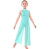 Freebily Abito da Balletto Bambina Ballo Lirico Contemporaneo Body Danza Verde chiaro 11-12 anni