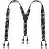 Lafayon Bretelle Uomo 6 Clips Y-Back Larghezza 3,5 cm Elastiche Regolabili con Clips Resistenti in Metallo e Confezione Regalo