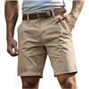 Generico Pantaloncini Uomo Bermuda Uomo Estivi Cargo Shorts con Tasche Laterali Pantaloni Corti Slim Fit Multi Tasche Tasconati Pantaloni Leggeri Sportivi S-4XL