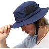 Huakunda Cappello da Sole da Uomo UPF50+ Cappello da Spiaggia a Tesa Larga ad Asciugatura Rapida all'aperto Cinturino Regolabile Secchio Cappelli da Pesca per Surf in Barca, Dark Blue