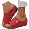Generico Ciabatte Donna Casa, Ciabatte Donna Estive Ortopediche Sandali Pelle Anatomiche Eleganti, Zeppa Antiscivolo Supporto Arco per Casa e Spiaggia Scarpe Trekking Pantofole36