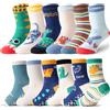 ANTSANG 12 Paia di Calzini Antiscivolo per Bambini e Neonati Calze in Cotone con Grip per Bambine e Bambini