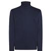 SUN68 Dolcevita Uomo T43102 T-Shirt Round Solid L/S Sun 68 Maglia Collo Alto (XXL, Blu Navy)