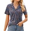 Rapbin Polo da donna con colletto classico con scollo a V a maniche corte top estivi da golf da lavoro polo a tunica camicette 2026