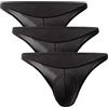 AIEOE Slip da uomo con Allover fori d'aria, traspiranti, mini slip da uomo, Nero X 3, M