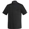 EGOCHEF Giacca Cuoco Microfibra con Maniche Corte (XXXXL, Black)