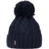 McBURN Giant Berretto con PON Donna - Made in Italy Beanie Invernale Berretti Pompon Lavorato a Maglia Risvolto, Fodera, Fodera Inverno Autunno/Inverno - Taglia Unica Blu Scuro
