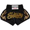 Aislor Pantaloncini Muay Thai Unisex Bambini Pantaloncini da Combattimento Kick Boxing Shorts Pantaloni Corti per MMA rappling Arti Marziali Competizione Nero 8-12 Anni